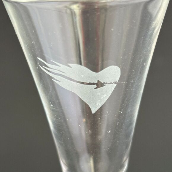 Etched Schnapps Cordial Stemmed Glasses Set 6 Liquor Heart Scandinavian - Picture 3 of 4